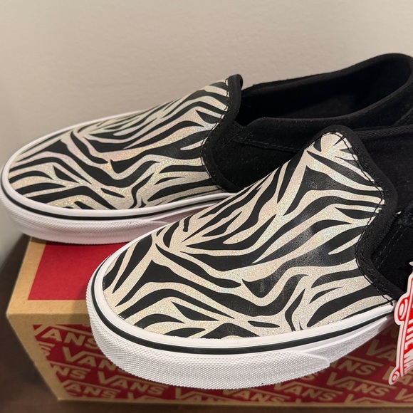 Vans Metallic Zebra Print Slip-Ons - BRAND NEW - Picture 6 of 6
